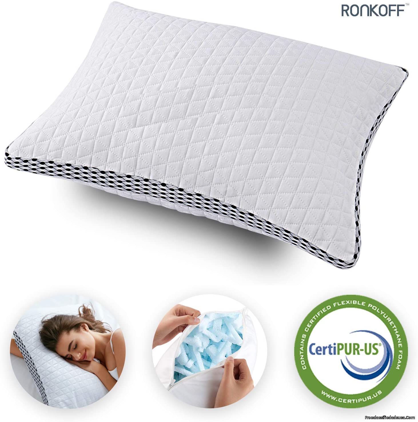Buy Solid orthopedic Memory Foam Pillow | Pack of 2