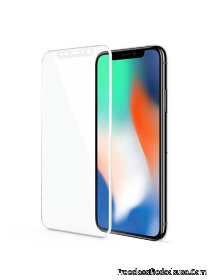 iPhone X 3D Curved Edge Tempered Glass (White)