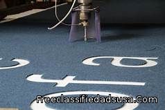 Cutting Carpet on a Pure Water Jet Cutter